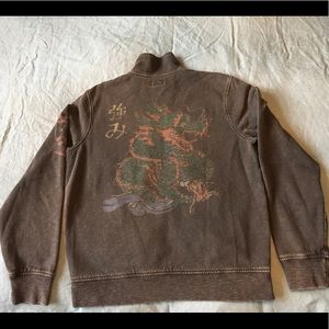 Lucky Brand Vintage Inspired zip up sweat jacket